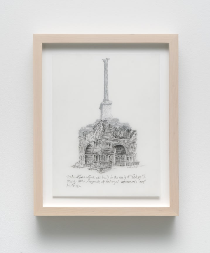 Monuments in Spolia 2, 2022, Pencil on vellum