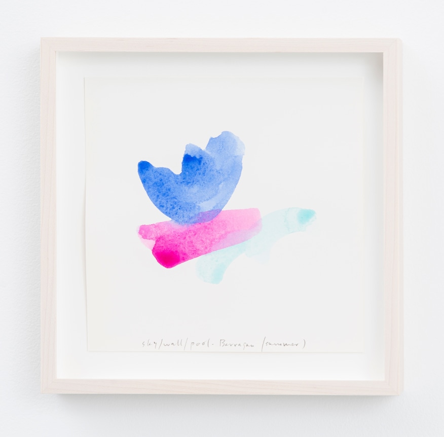 Spencer Finch.&nbsp;Color Notes (Summer), I,&nbsp;2020. Watercolor on paper,&nbsp;set of 25 notes, 7 x 7 inches, paper (each), 9 x 9 inches, frame (each).&nbsp;