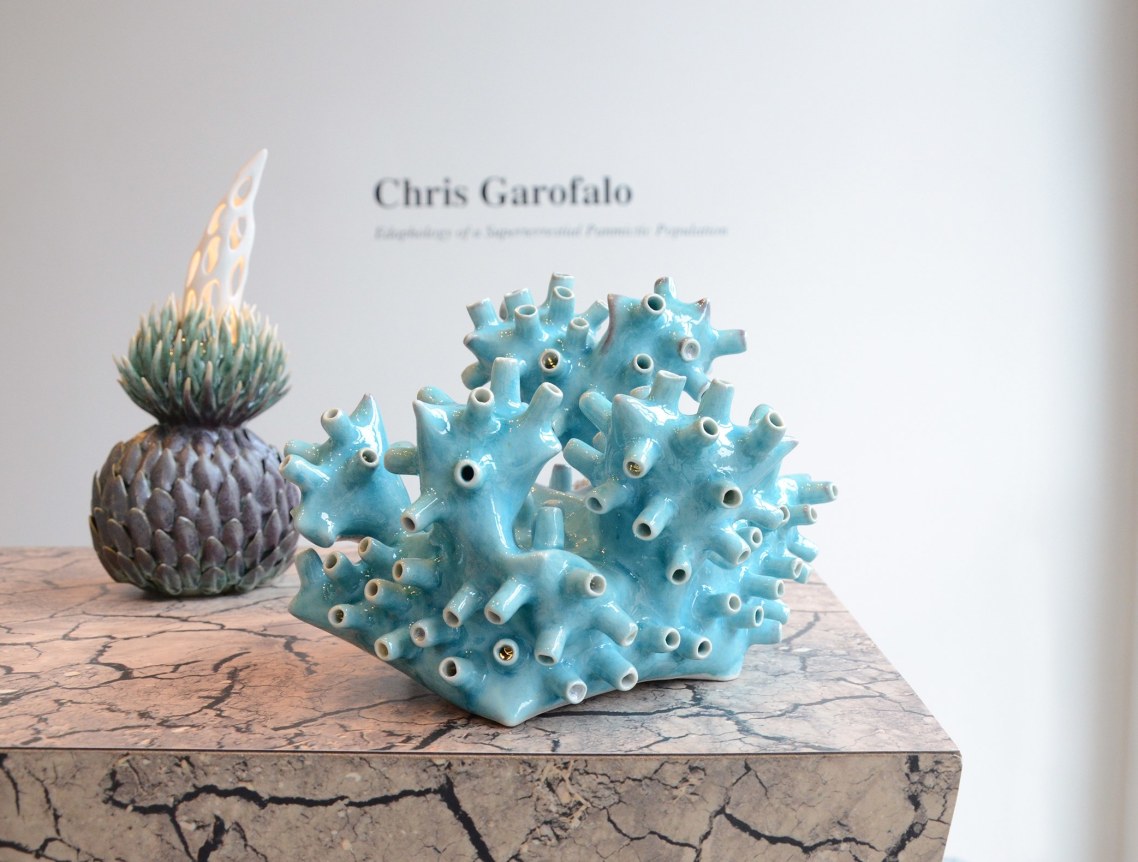 Installation view at Rhona Hoffman Gallery, Chris Garofalo, Edaphology of a Superterrestial Panmitic Population, 2015