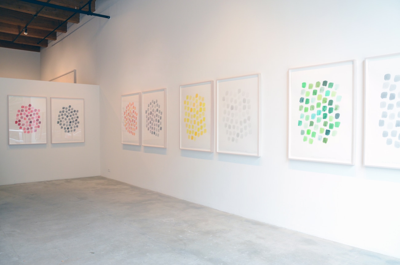 Installation view at Rhona Hoffman Gallery, Spencer Finch, Study for Disappearance, 2013, Photo: Robert Heishman