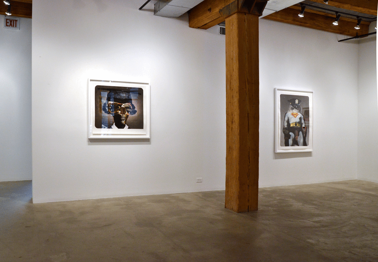 Installation view at Rhona Hoffman Gallery/Nathaniel Mary Quinn/Back and Forth/2015