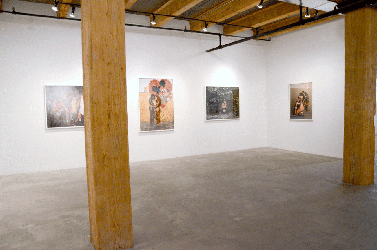 Installation view at Rhona Hoffman Gallery, Deana Lawson, Mother Tongue, 2014