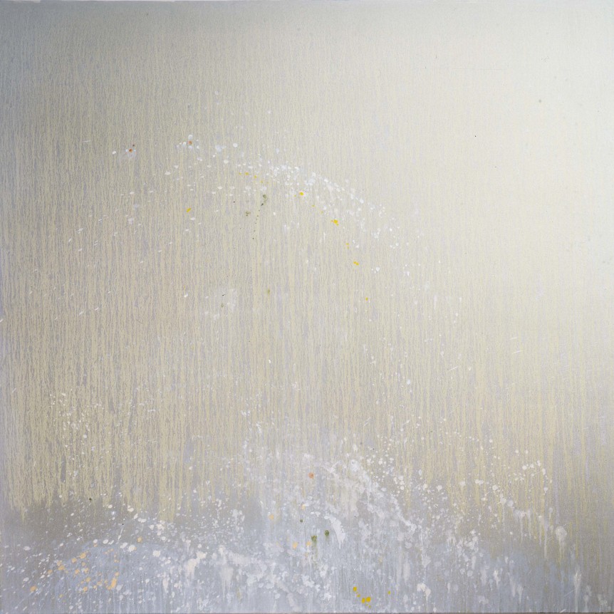 Installation view at Rhona Hoffman Gallery, Pat Steir, 1998.