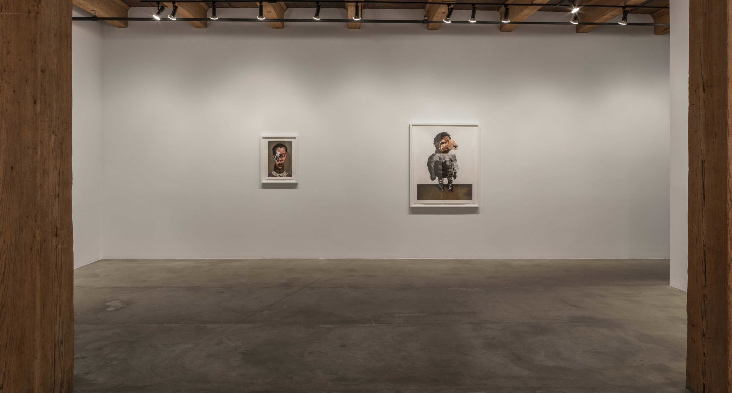 Installation view at Rhona Hoffman Gallery/Nathaniel Mary Quinn/Nothing's Funny/2017