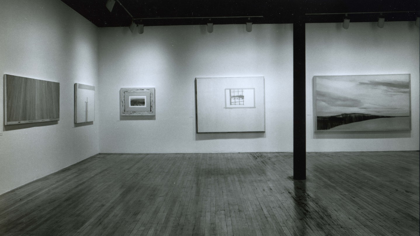 Installation view at Rhona Hoffman Gallery, Sylvia Plimack Mangold, Works on Paper, 1985