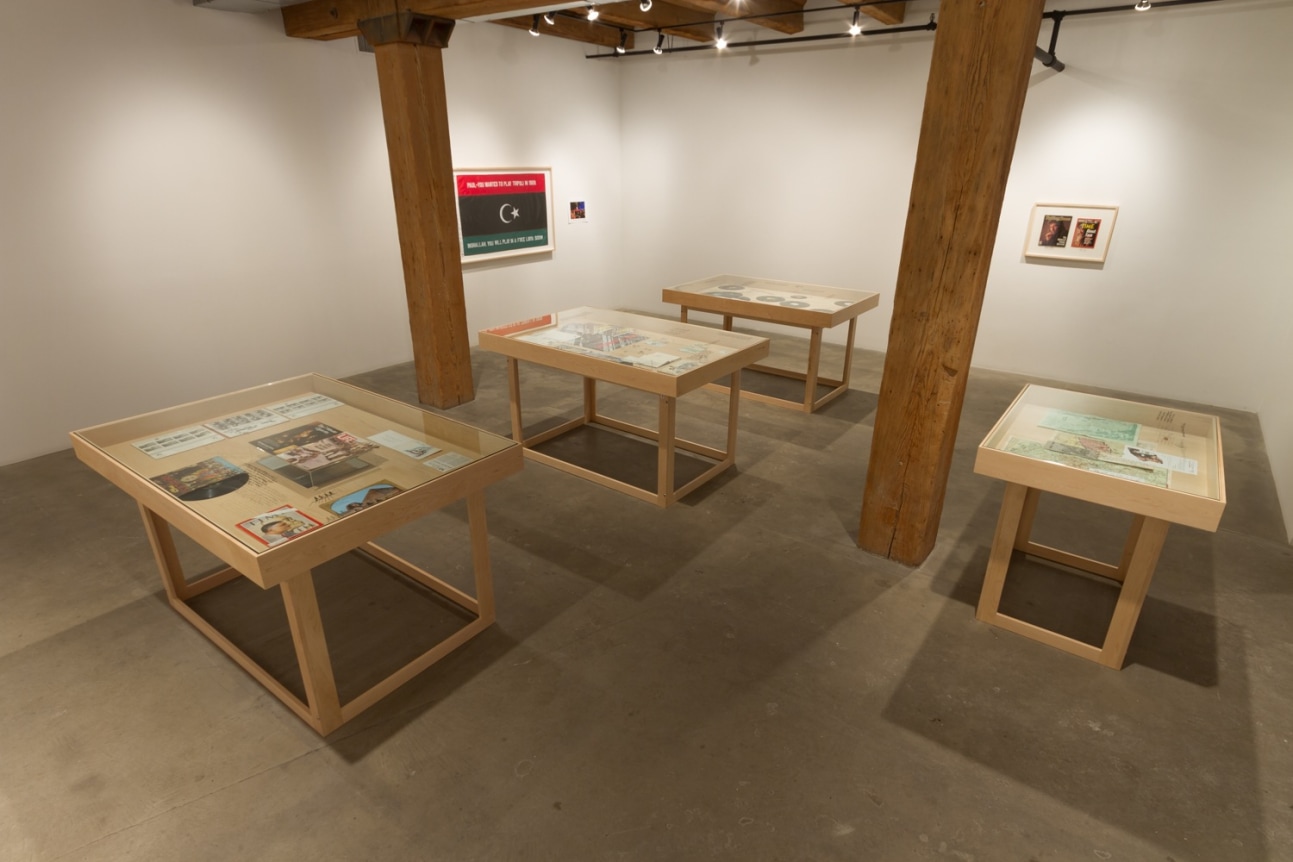 Installation view at Rhona Hoffman Gallery, Michael Rakowitz, The Breakup, 2014