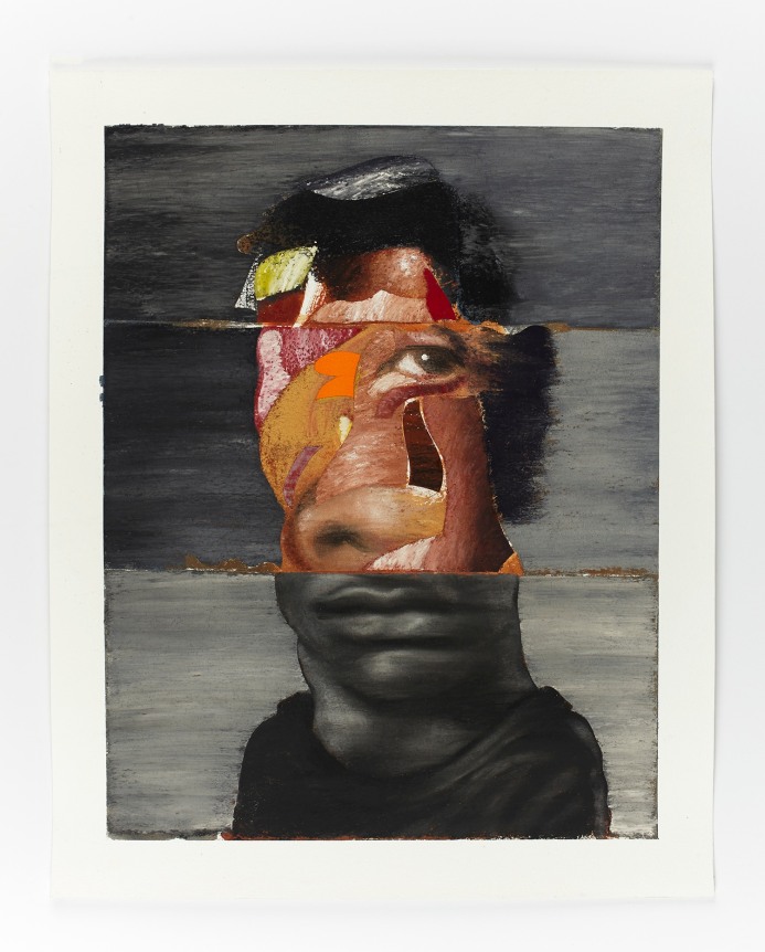 Bam, 2018, Black charcoal, gouache, soft pastel on Coventry Vellum paper