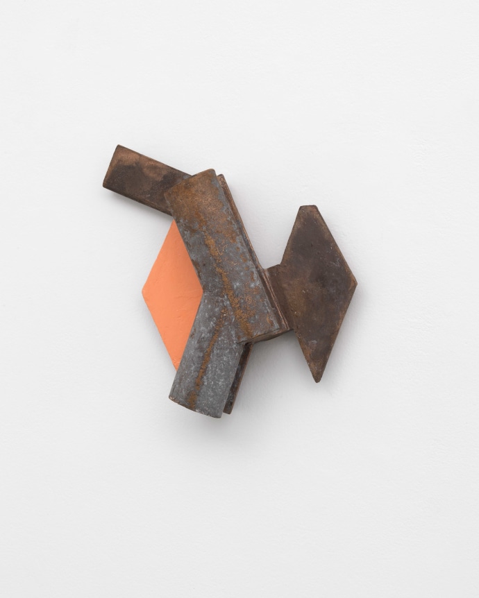 Richard Rezac. Limb (Harlequin Dress), 2020. Cast Bronze and Oil Paint. Overall Dimensions: 12.25 x 12 x 3.25 inches.