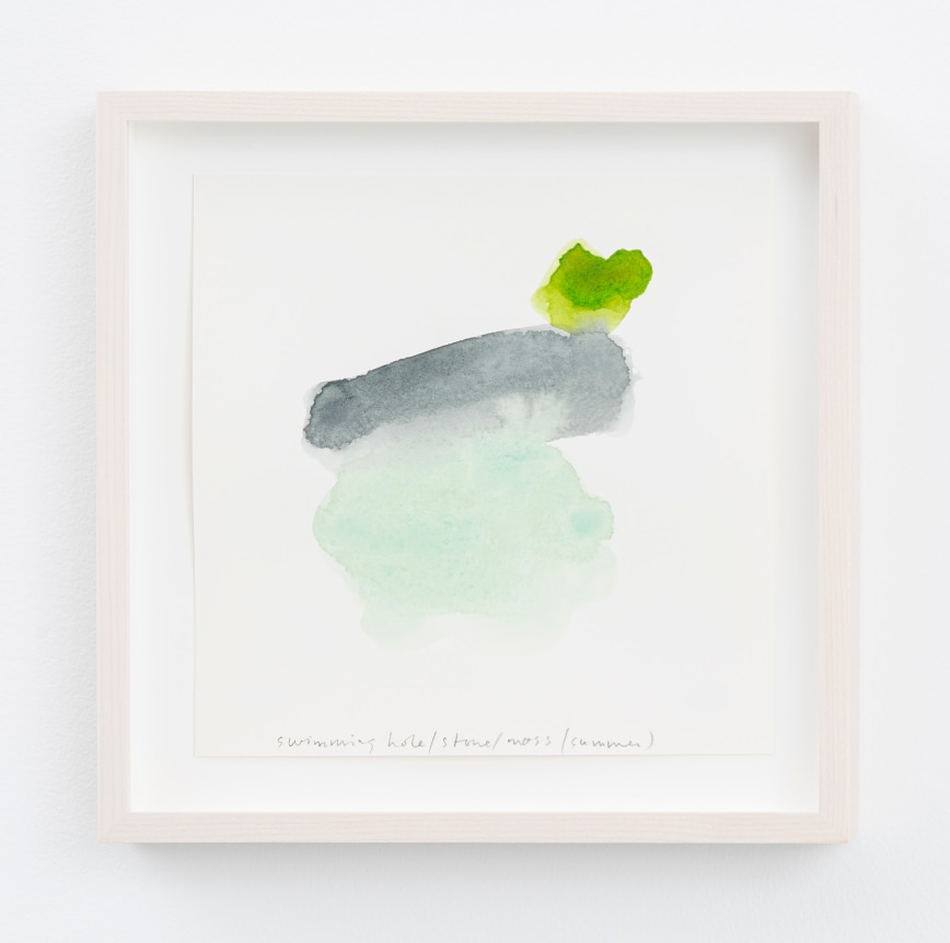 Spencer Finch.&nbsp;Color Notes (Summer), I,&nbsp;2020. Watercolor on paper,&nbsp;set of 25 notes, 7 x 7 inches, paper (each), 9 x 9 inches, frame (each).&nbsp;