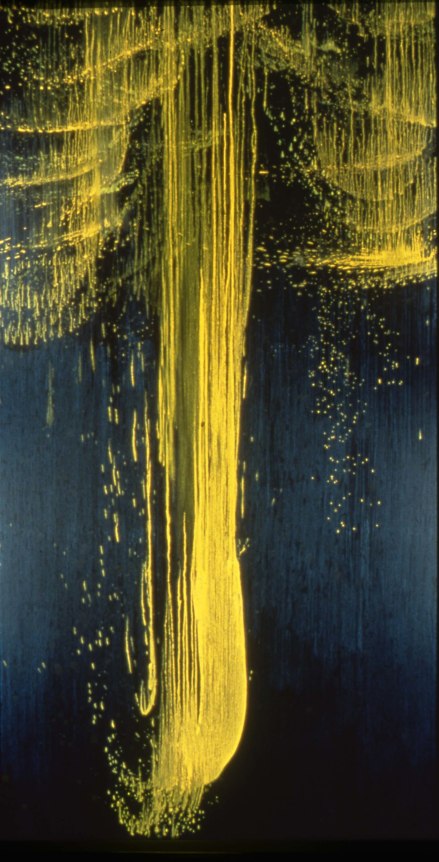 Installation view at Rhona Hoffman Gallery, Pat Steir, 2000.