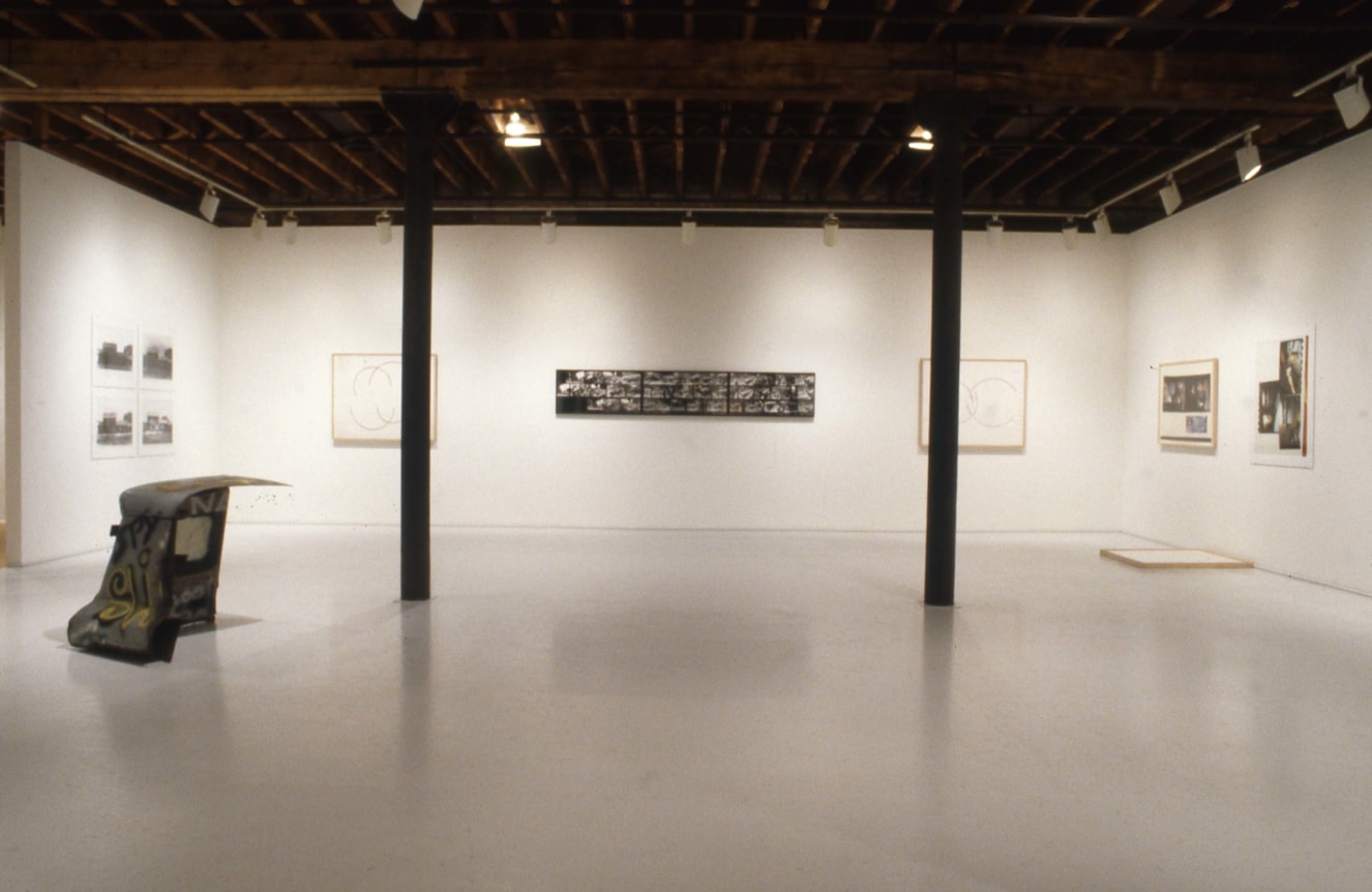 Installation view at Rhona Hoffman Gallery, Gordon Matta-Clark, 1992.