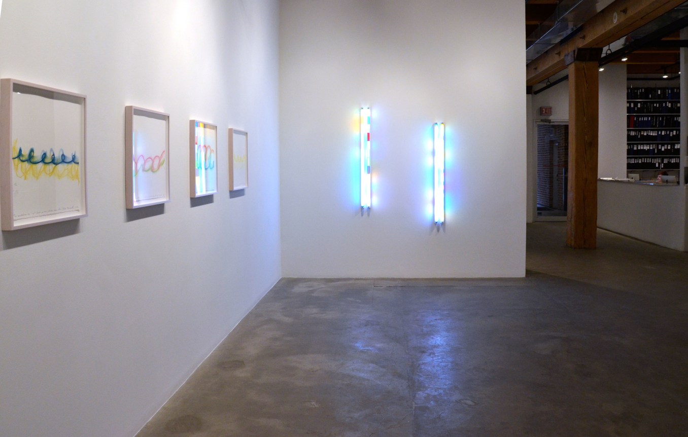 Installation view at Rhona Hoffman Gallery/Spencer Finch/Saturated Light/2016
