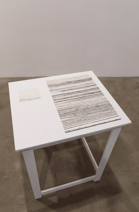 Installation view at Rhona Hoffman Gallery/Anne Wilson/a hand well trained/2017