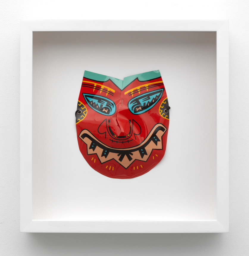 Karl Wirsum, Mask (Red), c. 1974. Acrylic on acetate, 14.5 x 14 inches.