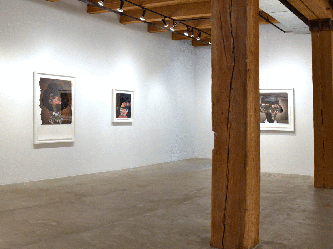 Installation view at Rhona Hoffman Gallery/Nathaniel Mary Quinn/Back and Forth/2015