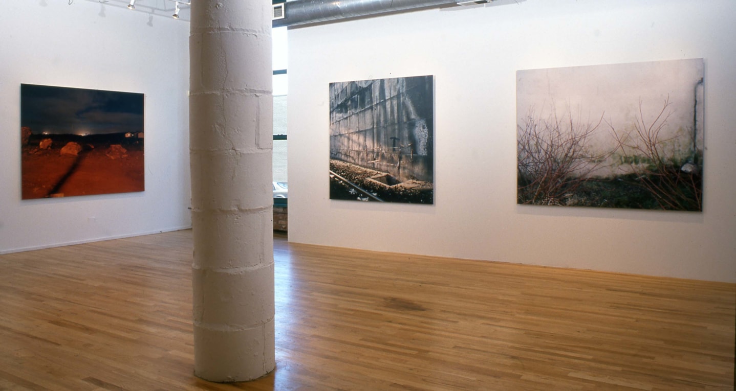 Installation view at Rhona Hoffman Gallery, Paul Seawright, 2000.
