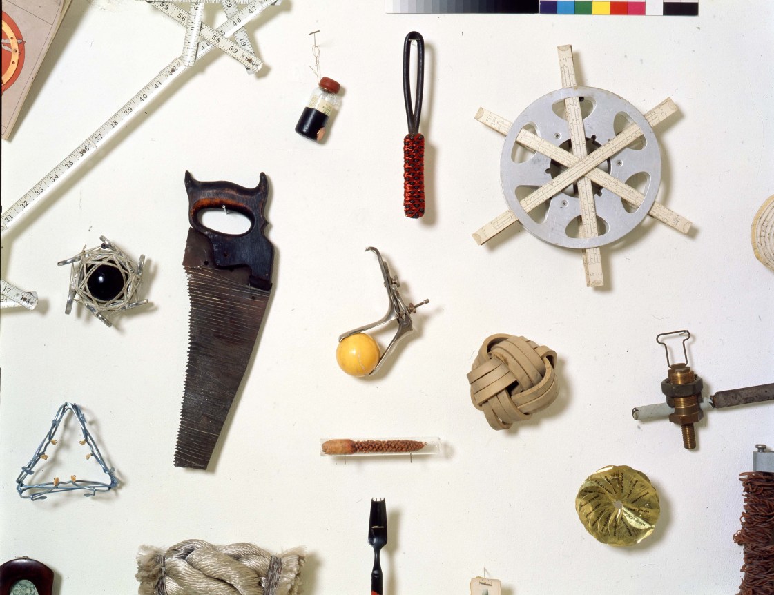 Installation view at Rhona Hoffman Gallery, Donald Lipski, 1988.