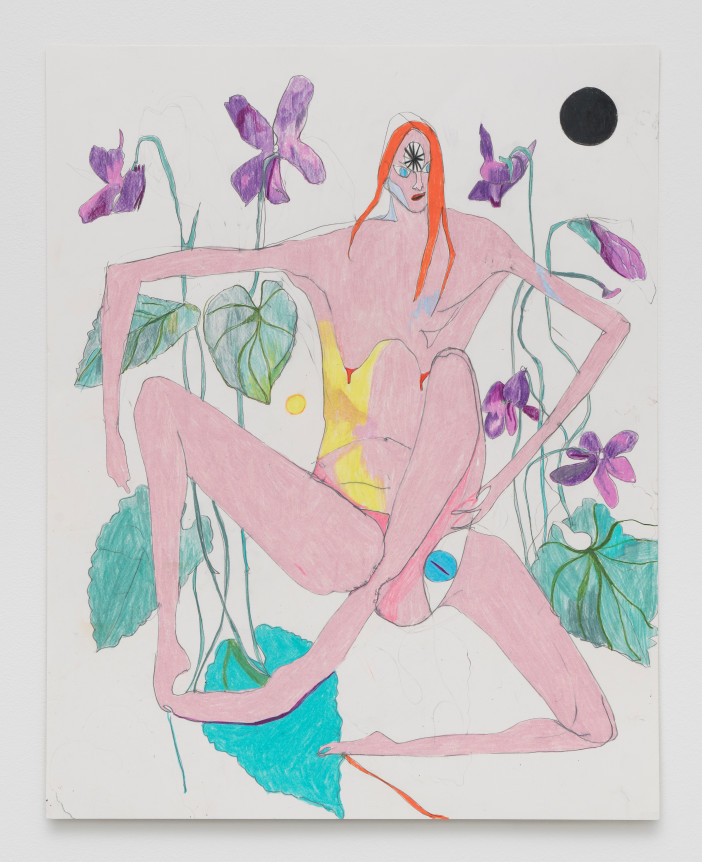 Caleb Yono&nbsp;, Inter Dimensional Femmes/ pharmakeia/violet/angelic contortion, 2022