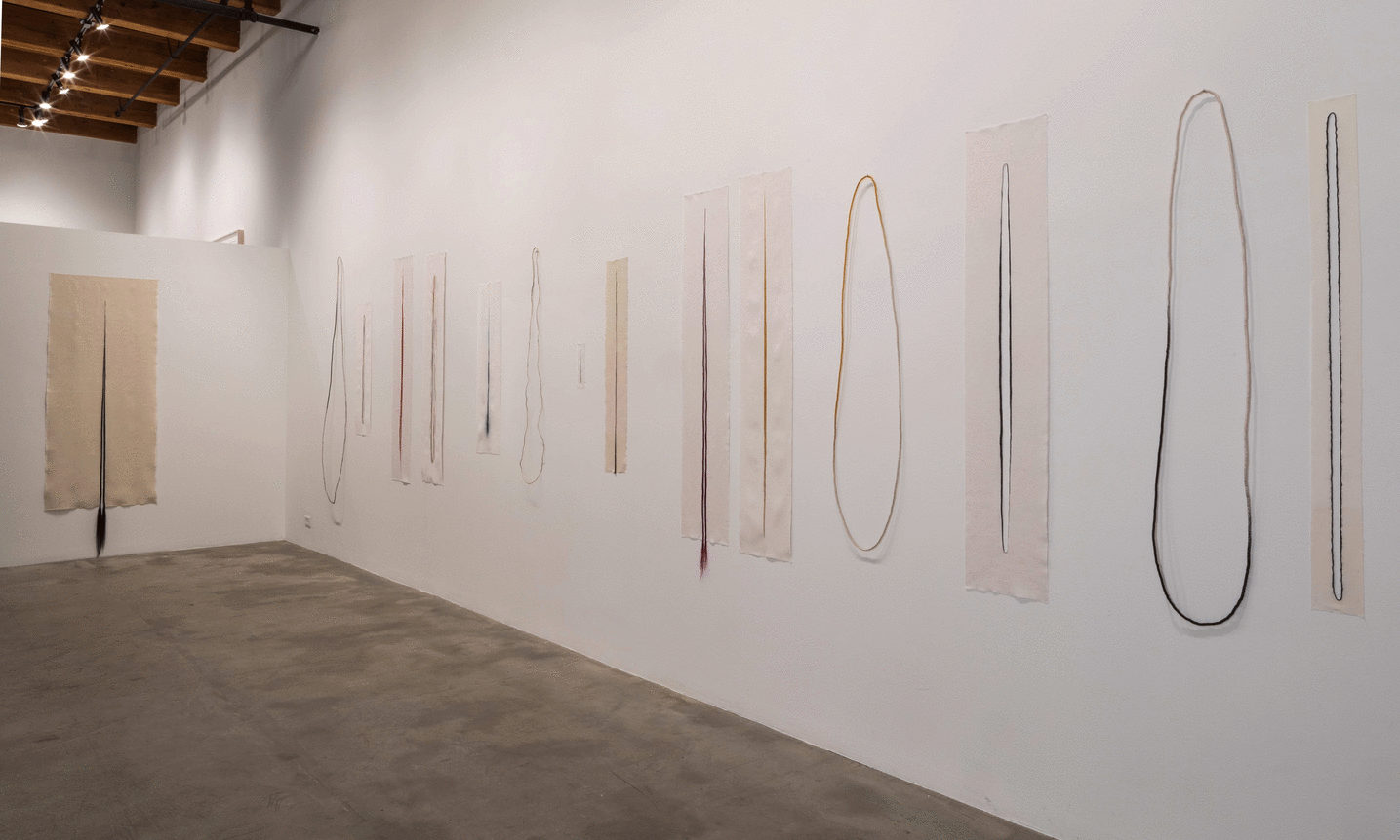 Installation view at Rhona Hoffman Gallery/Anne Wilson/a hand well trained/2017