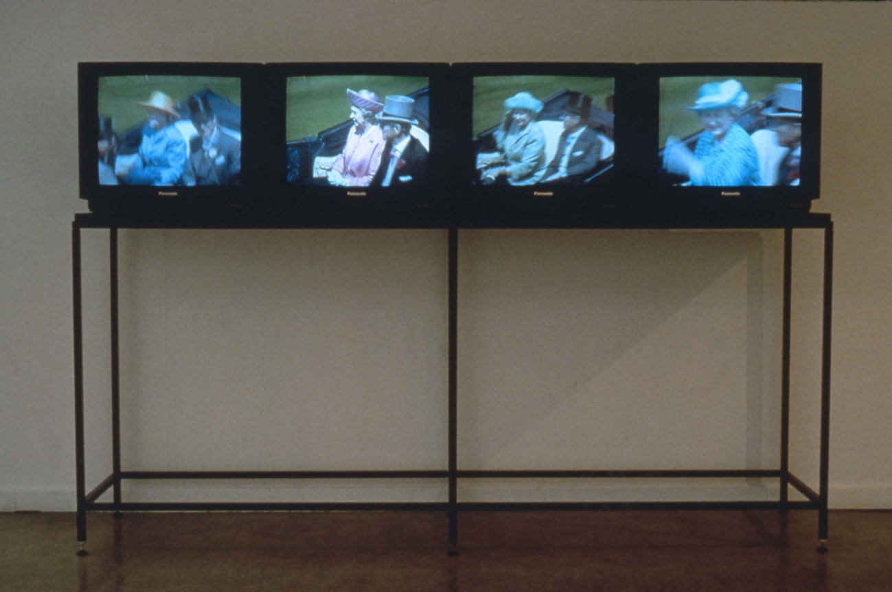 Installation view at Rhona Hoffman Gallery, Mark Wallinger, 1996.