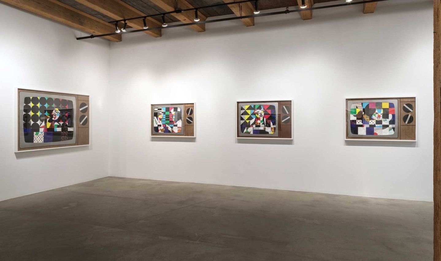 Installation view at Rhona Hoffman Gallery/Derrick Adams/Tell Me Something Good/2017