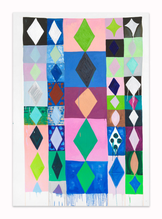 Judy Ledgerwood.&nbsp;Wonder Boy, 2015.&nbsp;Oil on canvas, 84 x 60 inches.&nbsp; &nbsp;&nbsp;