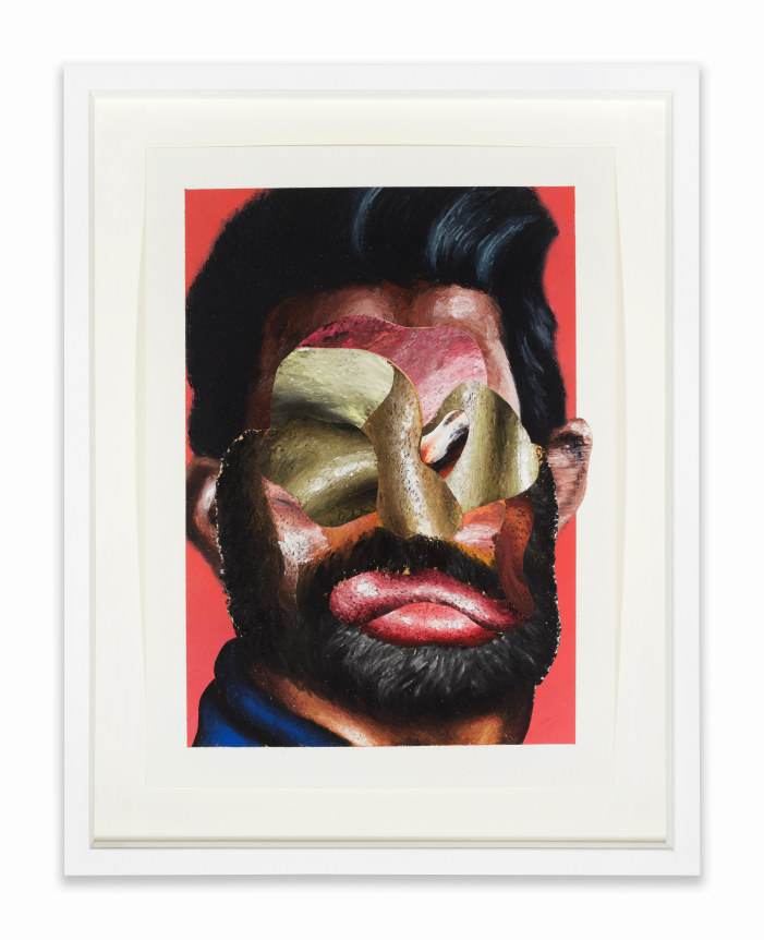 A Good Man, 2020.&nbsp;&nbsp;Oil paint, paint stick, oil pastel, soft pastel, gouache on Arches paper, 12 x 9 inches.&nbsp;&nbsp;