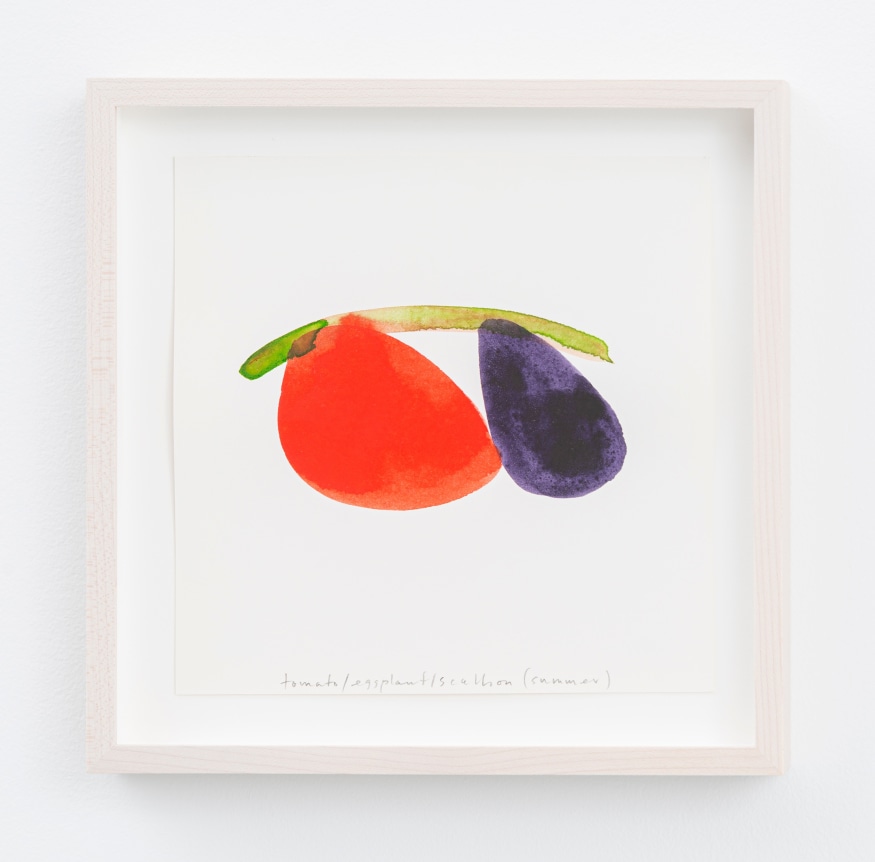 Spencer Finch.&nbsp;Color Notes (Summer), I,&nbsp;2020. Watercolor on paper,&nbsp;set of 25 notes, 7 x 7 inches, paper (each), 9 x 9 inches, frame (each).&nbsp;