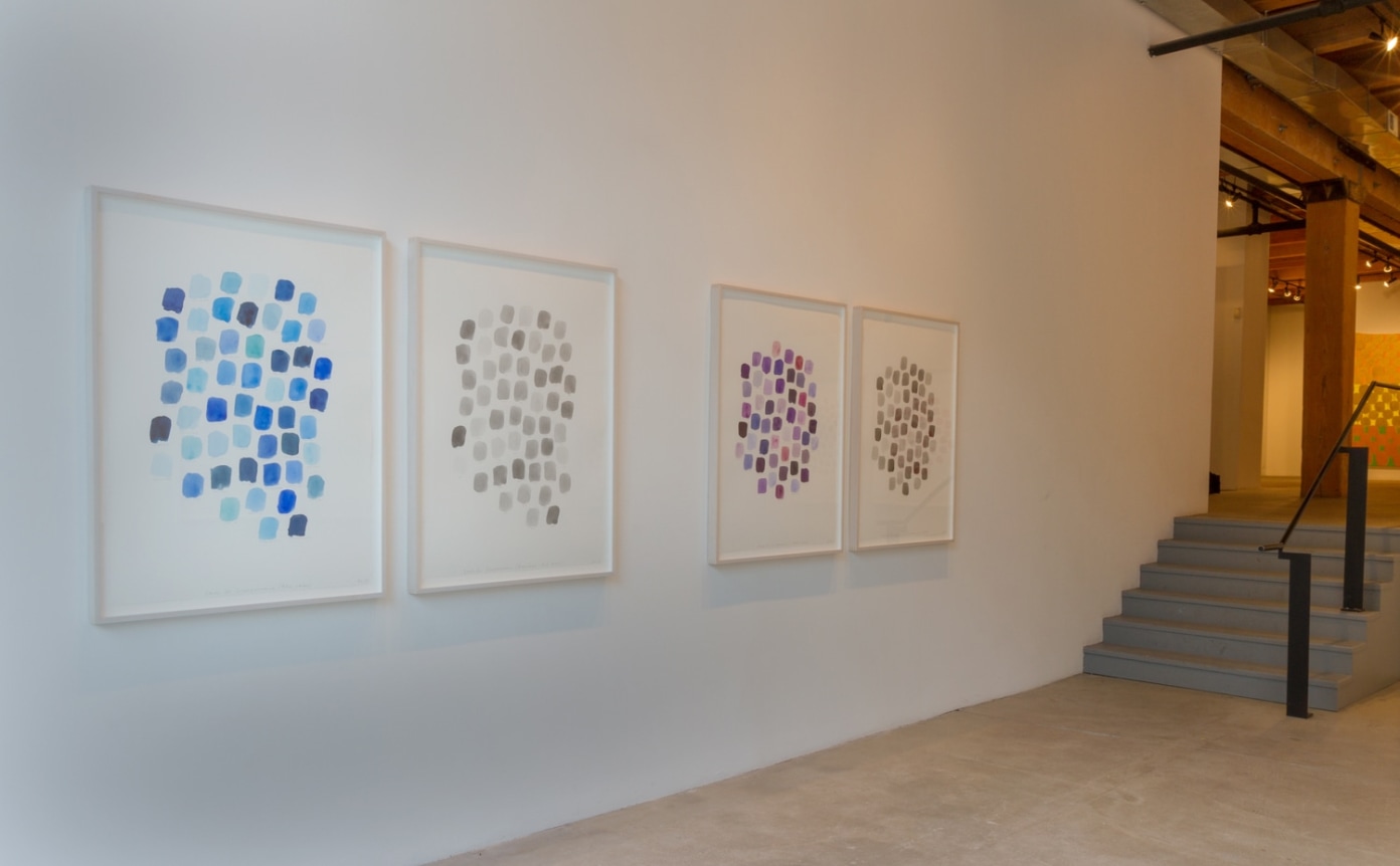 Installation view at Rhona Hoffman Gallery, Spencer Finch, Study for Disappearance, 2013, Photo: Robert Heishman