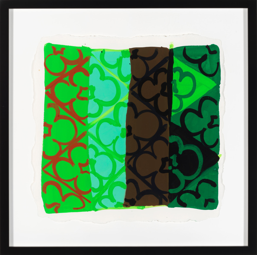 Judy Ledgerwood, Ode to Dries (Van Noten), 2005. Acrylic on paper.