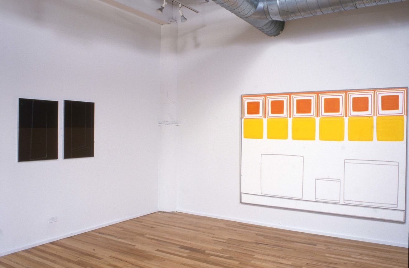Installation view at Rhona Hoffman Gallery, Drawing Spaces, 2000.