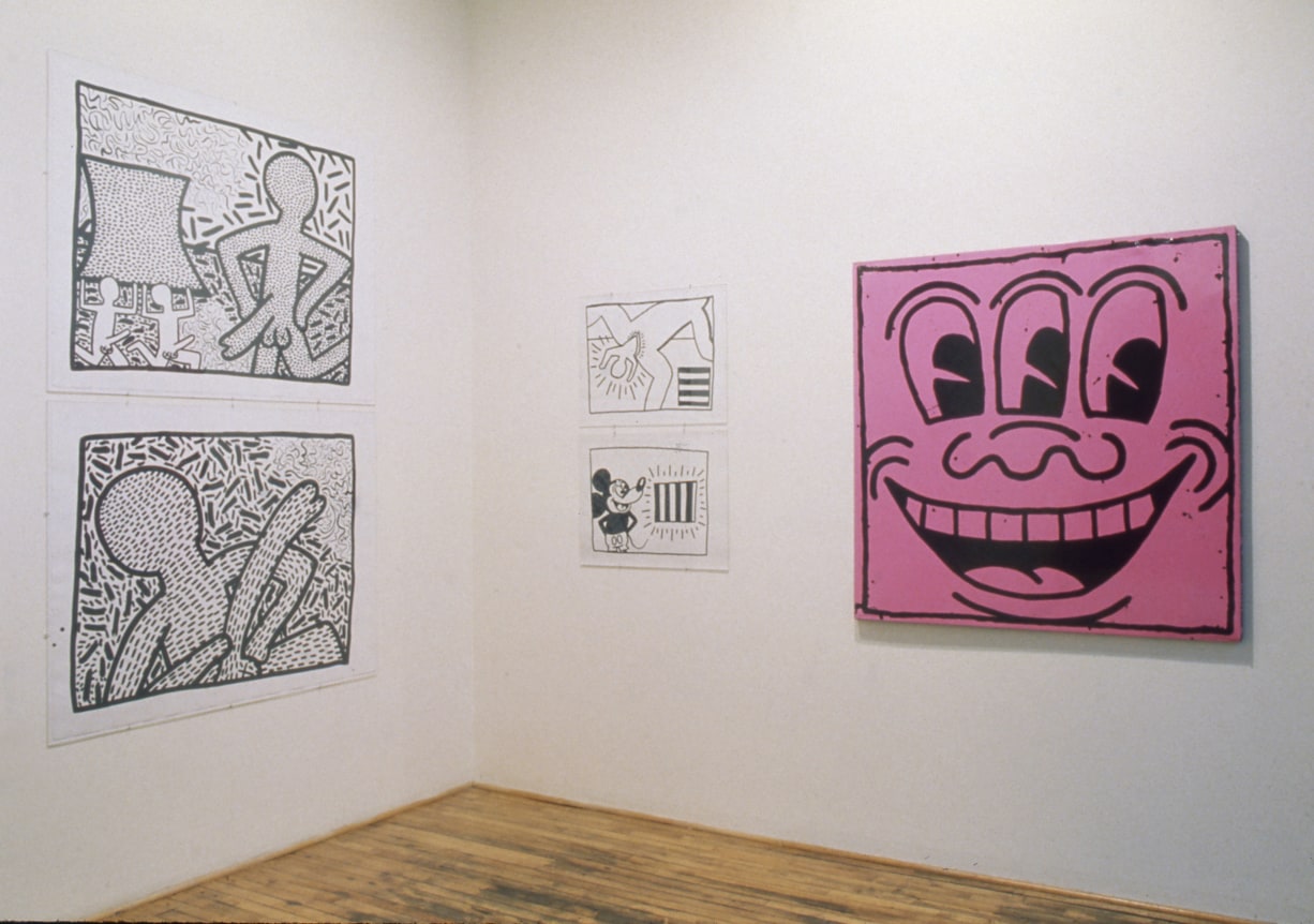 Installation view at Rhona Hoffman Gallery, A New Sensibility, Keith Haring, 1982