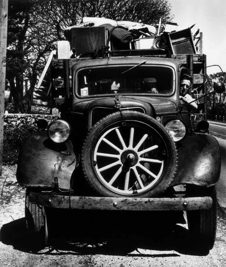 Car Loaded with Furniture on Highway, Lancaster, Pennsylvania, 1946