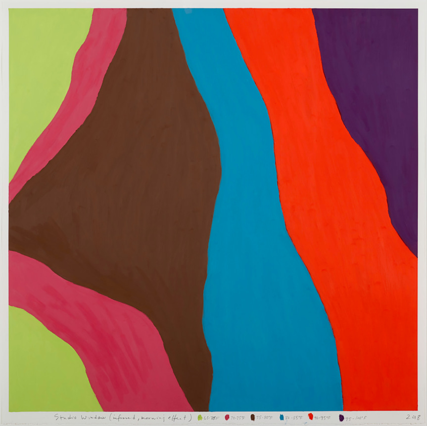 SPENCER FINCH Studio Window (infrared, morning effect, 3/10/18),&nbsp;2018