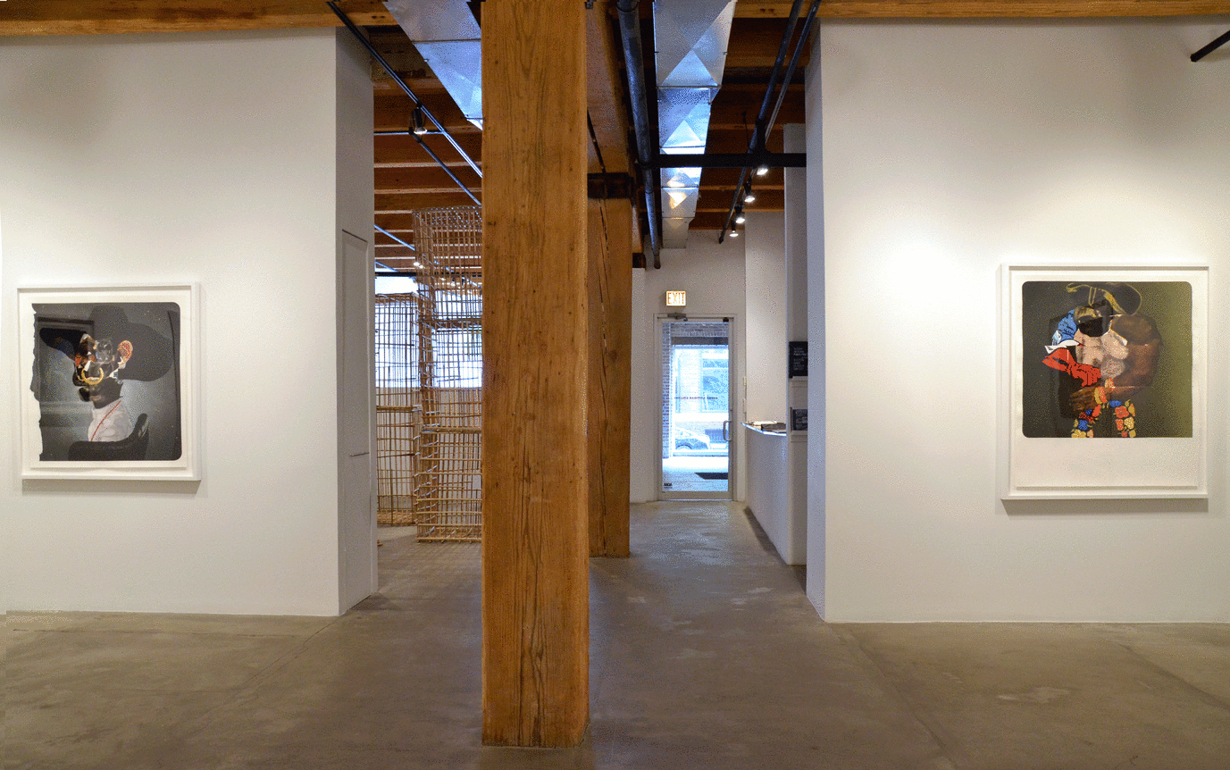 Installation view at Rhona Hoffman Gallery/Nathaniel Mary Quinn/Back and Forth/2015