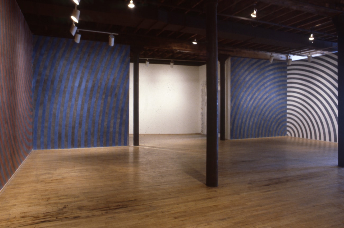 Installation view at Rhona Hoffman Gallery, Sol LeWitt, New Wall Drawings, 1986