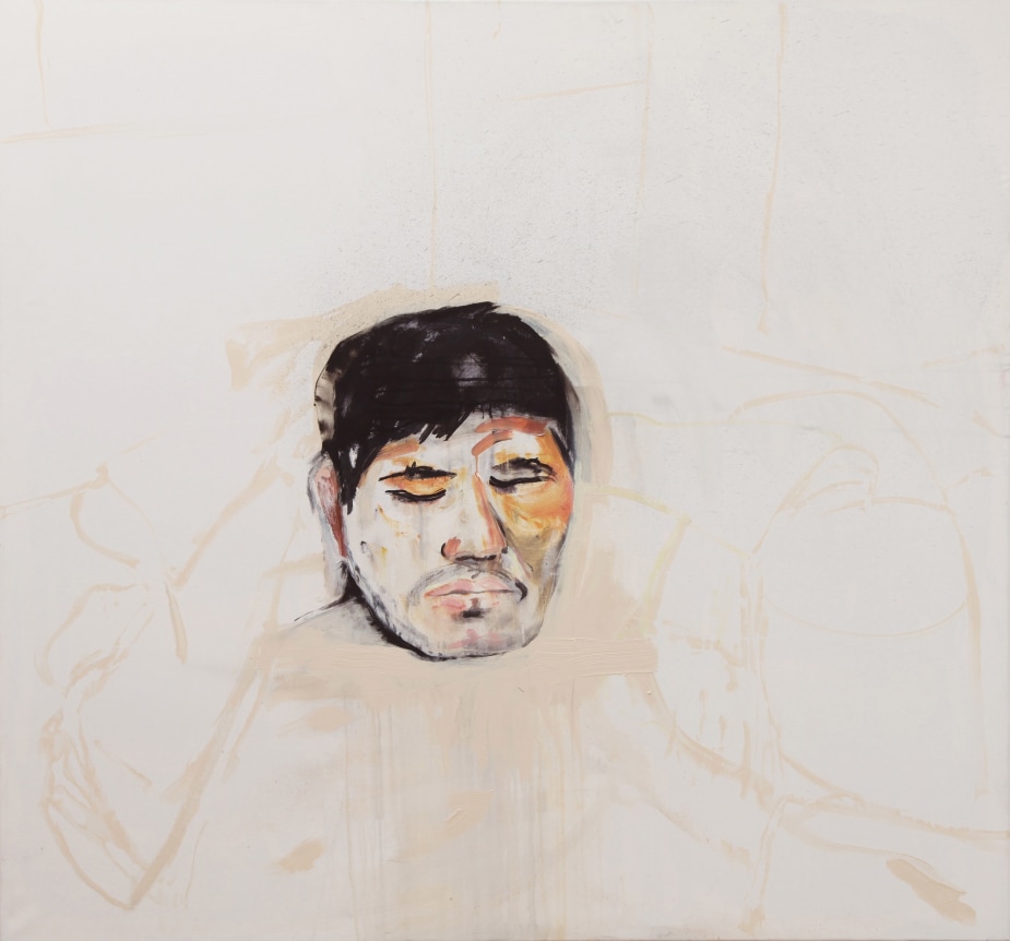 Brian Maguire.&nbsp;Nature Morte (7), 2014. Acrylic on linen, 59.1 x 63 inches.