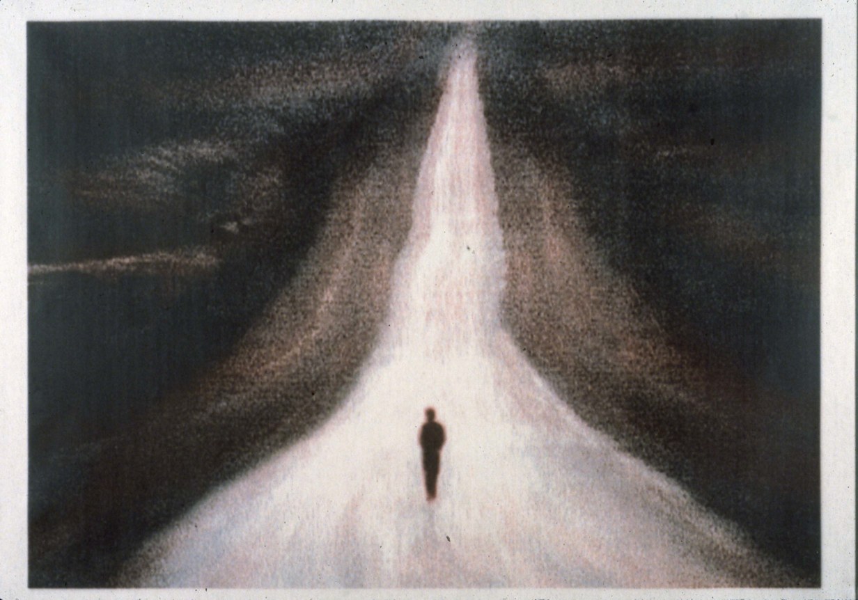 Installation view at Rhona Hoffman Gallery, Michal Rovner, 1998.