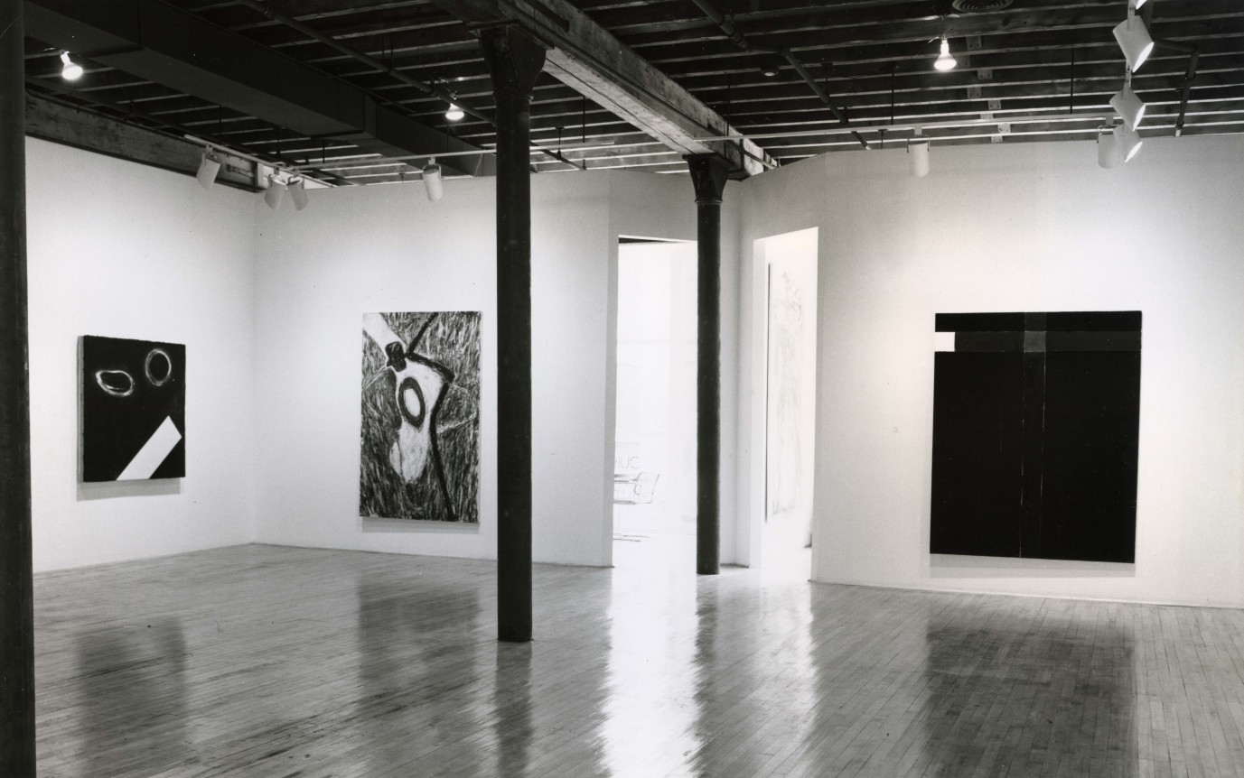Installation view at Rhona Hoffman Gallery, Lois Lane,&nbsp;John Obuck,&nbsp;Susan Rontenbert,&nbsp;Donald Sultan,&nbsp;John Torreano, Group Show, 1981