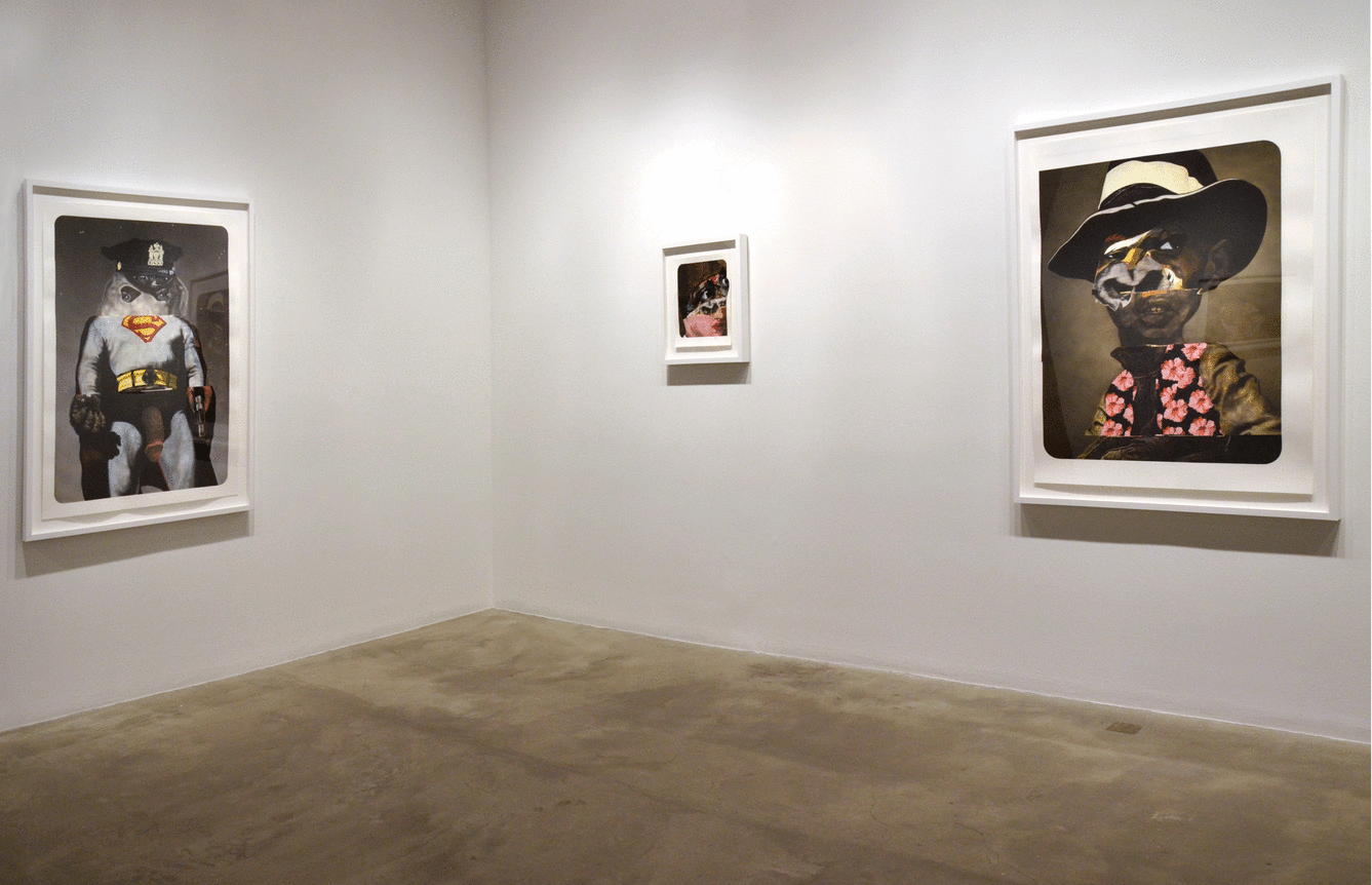 Installation view at Rhona Hoffman Gallery/Nathaniel Mary Quinn/Back and Forth/2015