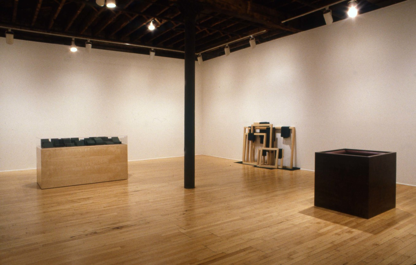 Installation view at Rhona Hoffman Gallery, Tony Tasset, 1989.