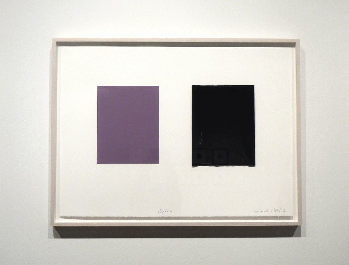 City of Light (Opera), 1992, Exposed photo paper and pastel on paper, 24.24 x 34 inches,&nbsp;framed, Unique.