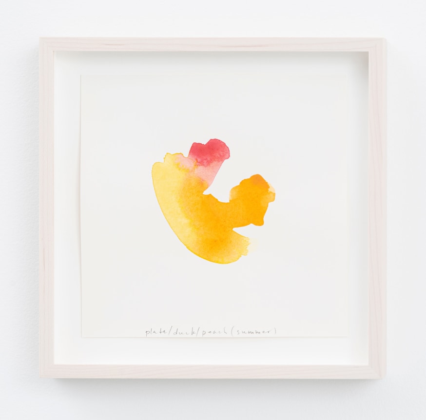 Spencer Finch.&nbsp;Color Notes (Summer), I,&nbsp;2020. Watercolor on paper,&nbsp;set of 25 notes, 7 x 7 inches, paper (each), 9 x 9 inches, frame (each).&nbsp;