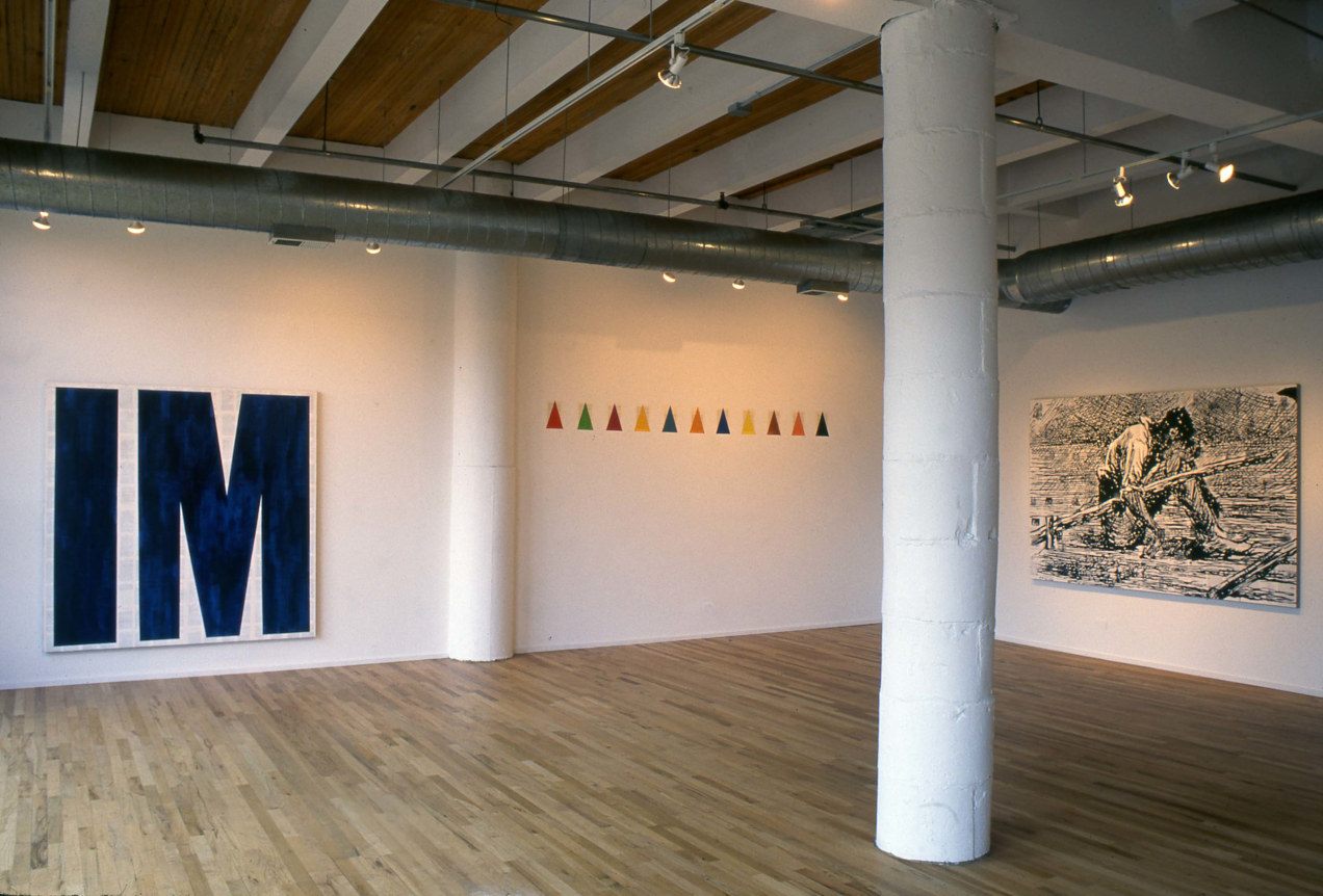 Installation view at Rhona Hoffman Gallery, Tim Rollins + K.O.S., 1999.
