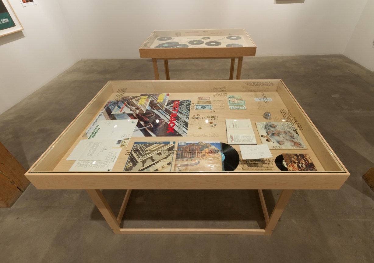 Installation view at Rhona Hoffman Gallery, Michael Rakowitz, The Breakup, 2014