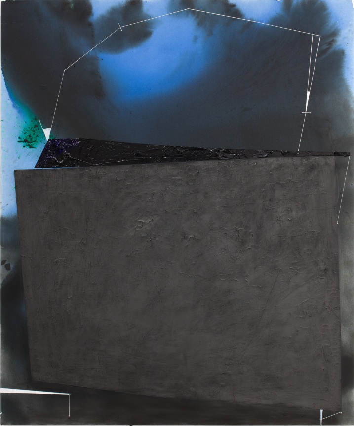 Torkwase Dyson.&nbsp;A Wetter World (1919: Black Water),&nbsp;2019. Acrylic on canvas, 72 x 60 inches.&nbsp;