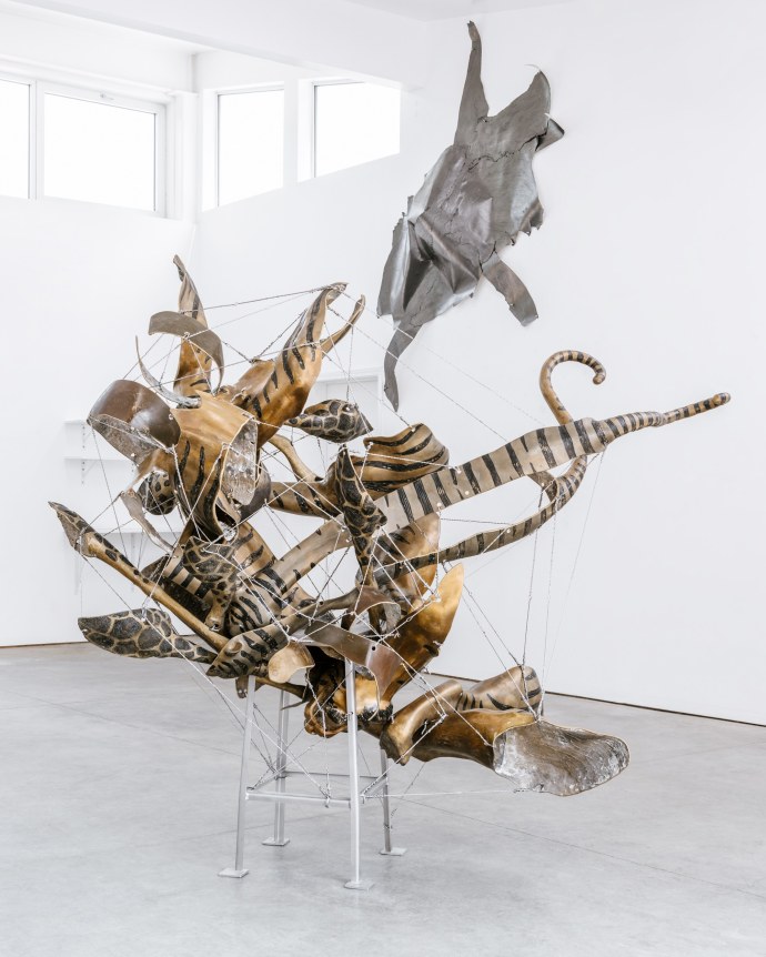 Slippie&#039;s Lane,&nbsp;2021, Aluminium, stainless steel, and stainless steel wire cable