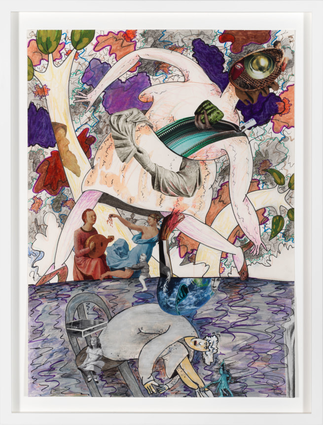 Lower Placement, 2015.&nbsp;Ink, graphite, colored pencil, watercolor and gouache, 14 3/16 x 10 1/4 inches.