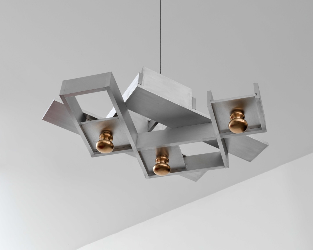 Richard Rezac. Untitled (21-01), 2021. Cast Bronze and Aluminum. Overall Dimensions: 28 x 23 x 8.5 inches.