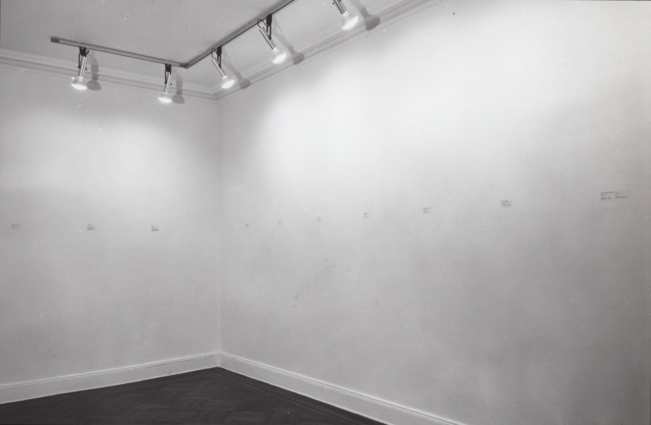 Installation view, Joseph Kosuth, 4 EAST 77